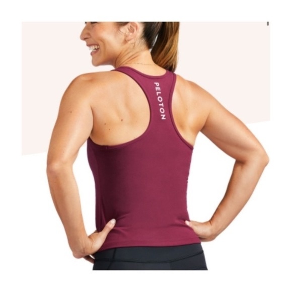 BUNDLE Peloton Purple Cranberry Standard Long Sleeve Shirt and Tank Top, Size M - Picture 3 of 12